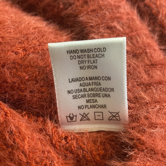 Love Tree Small Teen Girls Women's Orange Button Down Cropped Sweater Preowned - Picture 5 of 5